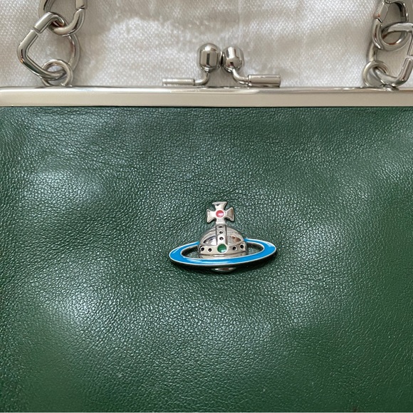 Vivienne Westwood Green Leather Crossbody - Picture 9 of 14